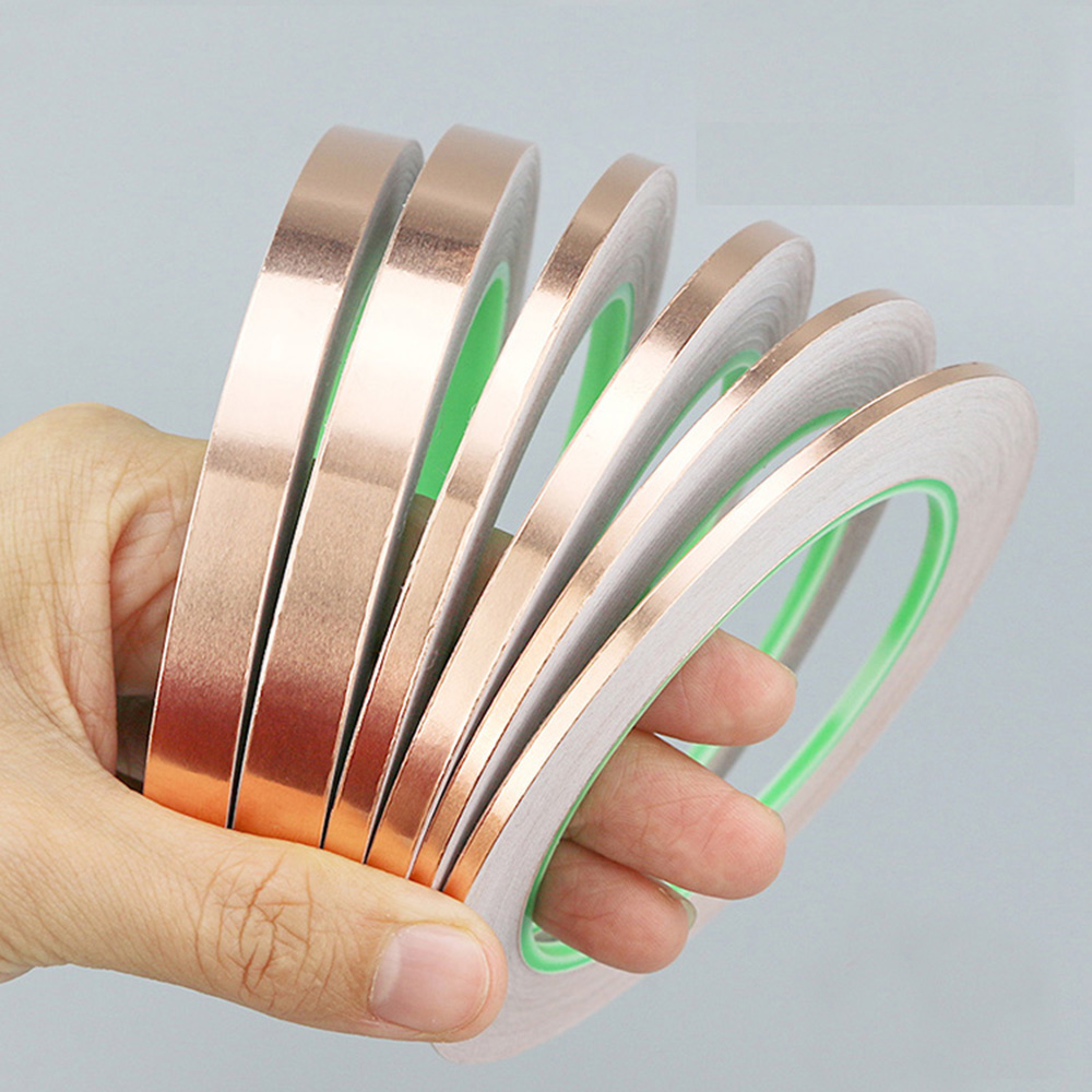 Nastri biadesivi in lamina di rame conduttiva 3/5/8/10/12/15/20/25/30mm Nastro adesivo conduttivo in lamina di rame Lunghezza 10M