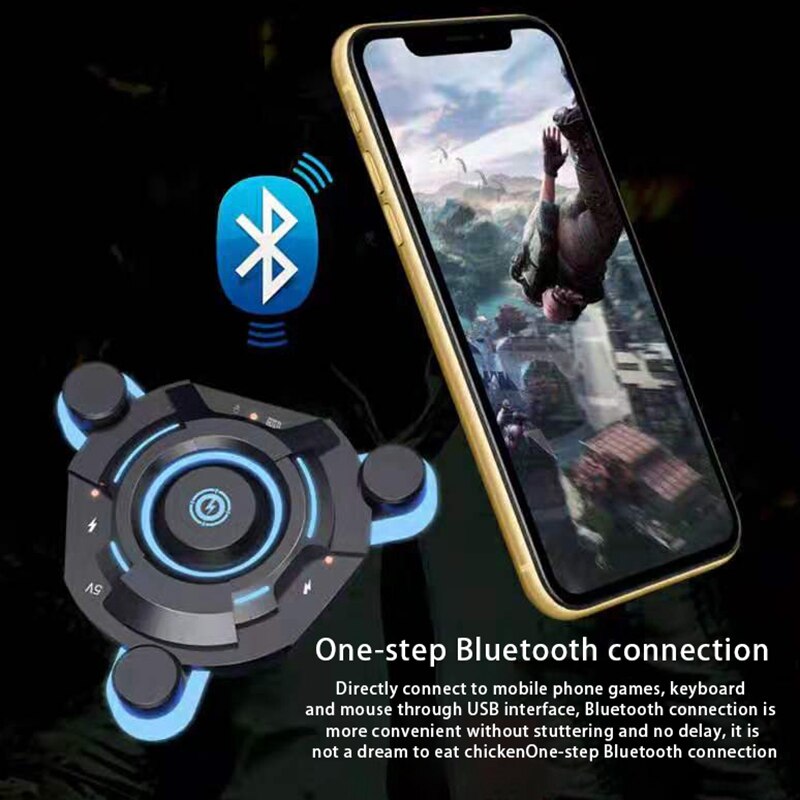 Keyboard Mouse Converter Wireless Bluetooth Connection for Mobile Game IOS and Android Universal