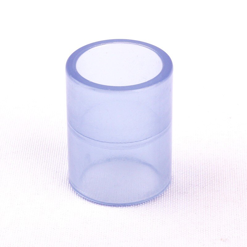 Inner Dia 25mm 1 Inch Socket Transparent PVC Pipe Equal Coupling Plastic Straight Connector Adaptors