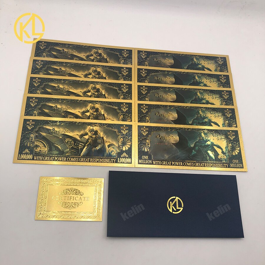 ! Tarjetas de 5 tipos de 1 millón de dólares de los EE. UU., billetes de oro, como de Navidad o decoración del hogar: Amarillo claro