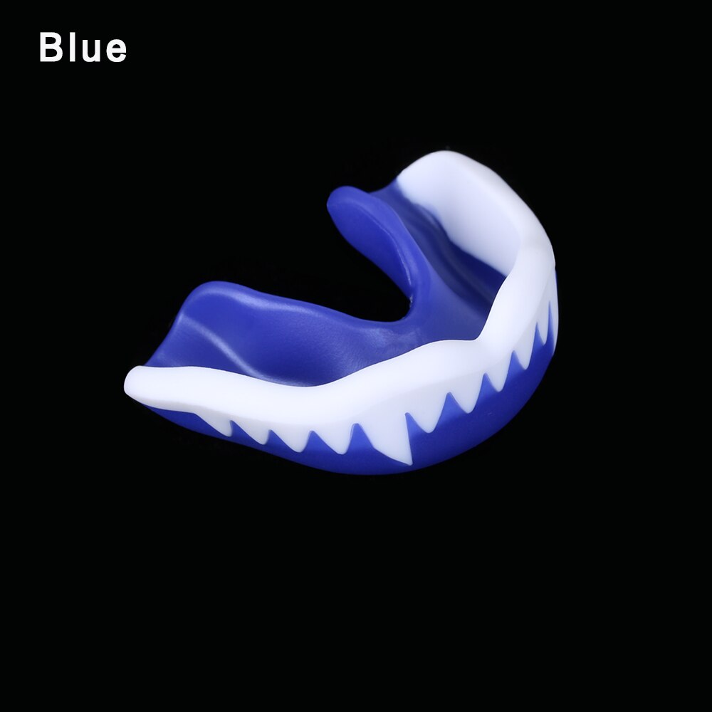 1pc Soft EVA Silicone Tanden Protector Volwassen Mond Guard Gebitsbeschermer voor Boksen Sport Voetbal Basketbal Hockey Karate Muay Thai: Style 2 - blue