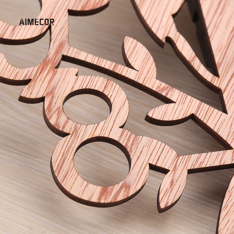 Aimecor Woodpecker And Tree Silent Antique Wood Wall Clock AA Battery Wall Clock For Home Office Shop