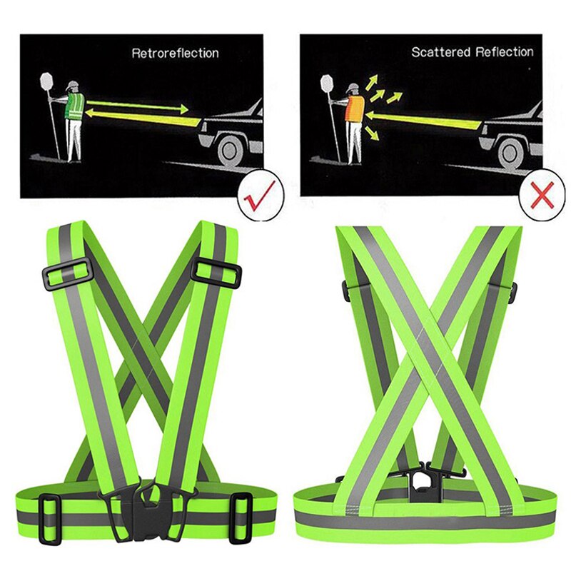 Zuja Elastische Reflecterende Kleding Outdoor Veiligheid Vest Nacht Fietsen Hoge Zichtbaarheid Riem Armband Heren Overall Werkkleding