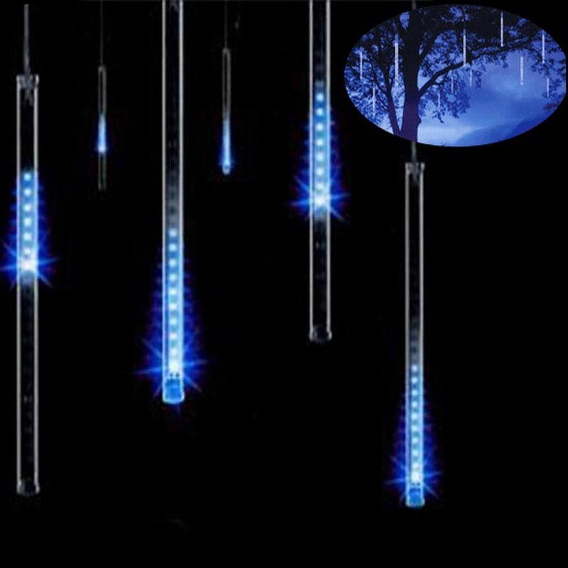 20Cm Meteor Shower Rain Tubes Led Licht Voor Kerstmis Wedding Garden Decoratie 100-240V/Eu Wit warm Blauw Kleurrijke