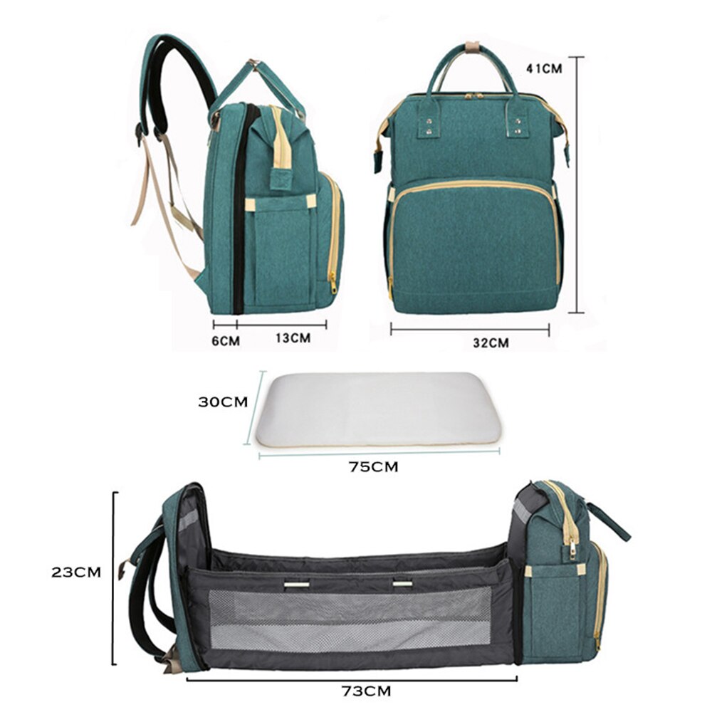 Mochilas para mamá Buylor, bolsa de pañales de maternidad, bolsas para cama de viaje para madres y padres, bolsa de lactancia de gran capacidad para el cuidado del bebé
