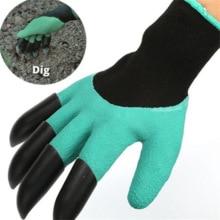 5 Pairs Tuin genie Handschoenen met 4 ABS Plastic Klauwen Tuinieren werkhandschoenen voor Graven Planten handschoen