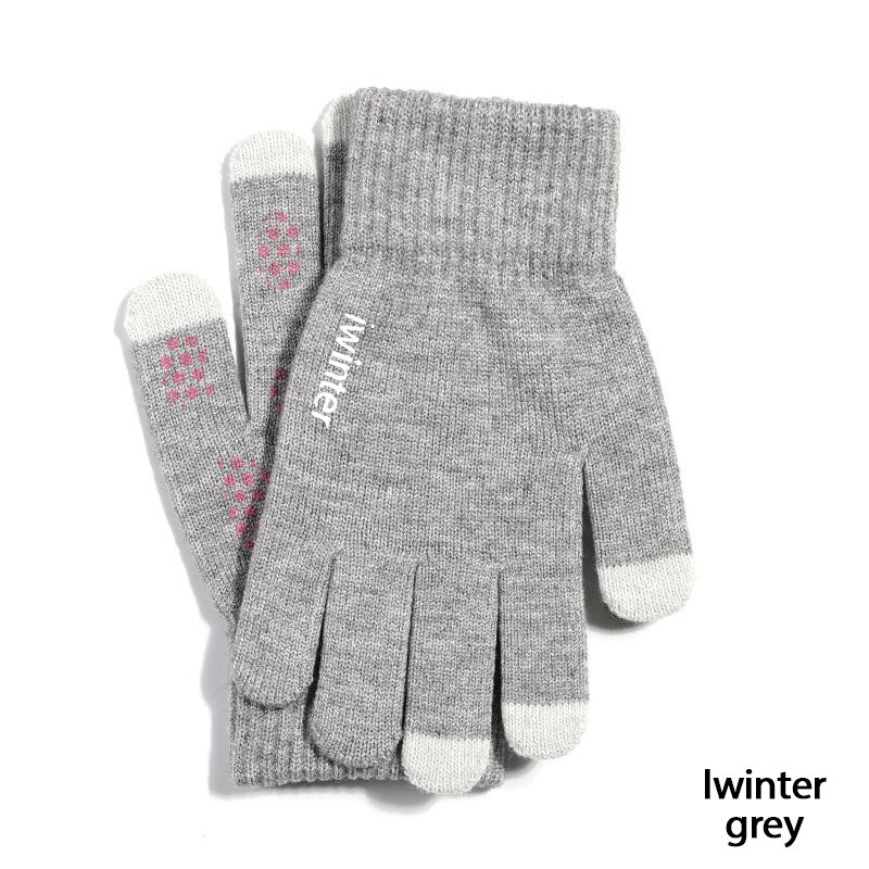 Gloves Kniteed Winter Gloves Screen Touch Gloves Women's Hand Wear Strong Friction Hand Warmers Thick Winter Glove: F