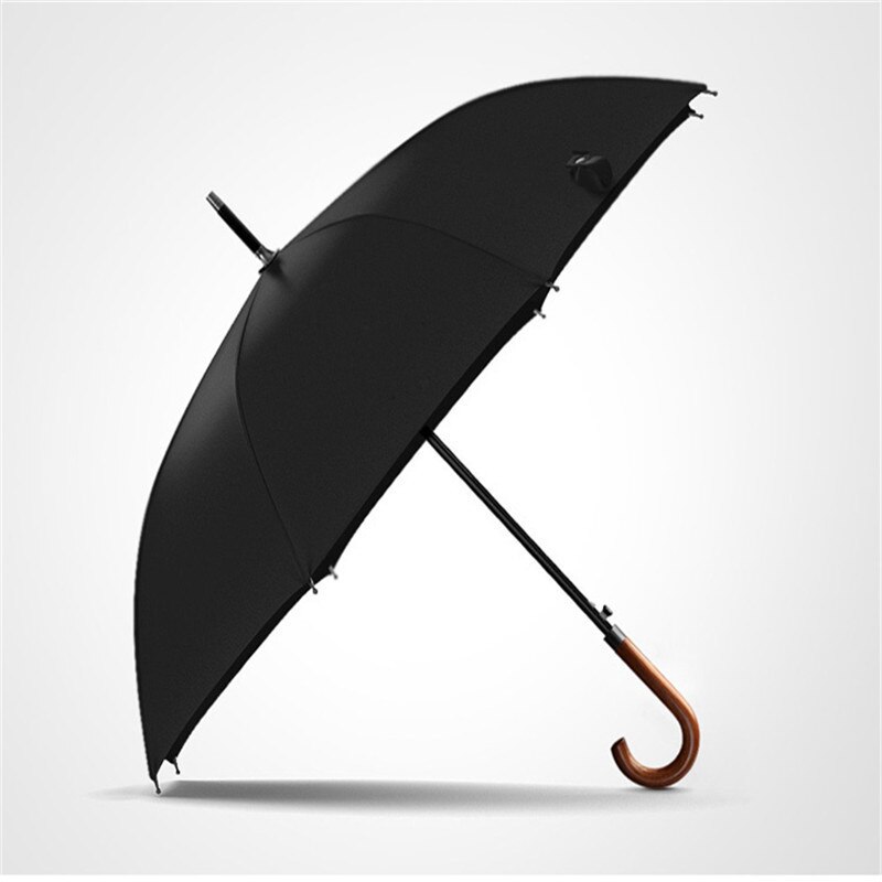 OLYCAT Brand Long Umbrella Japanese Wooden Handle Semi Automatic Large Rain Umbrellas Men 8K Windproof Guarda Chuva Paraguas
