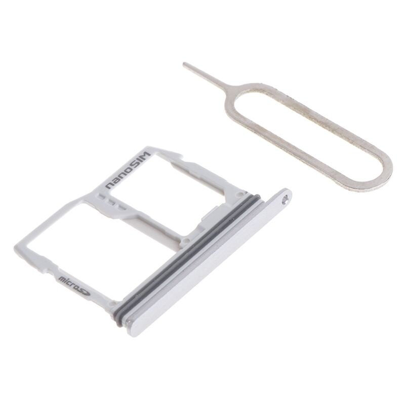 Sim Card Tray Slot Houder + Micro Sd Memory Sim Houder Adapter Voor Lg G6 US997 VS988: Zilver