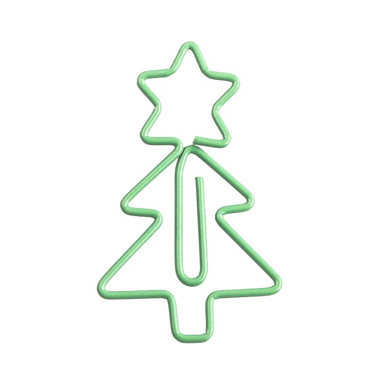 star on Christmas Tree shaped Paper clips Planner Clips Paperclips Paper Clips Decorative Paperclip Stationery Clips