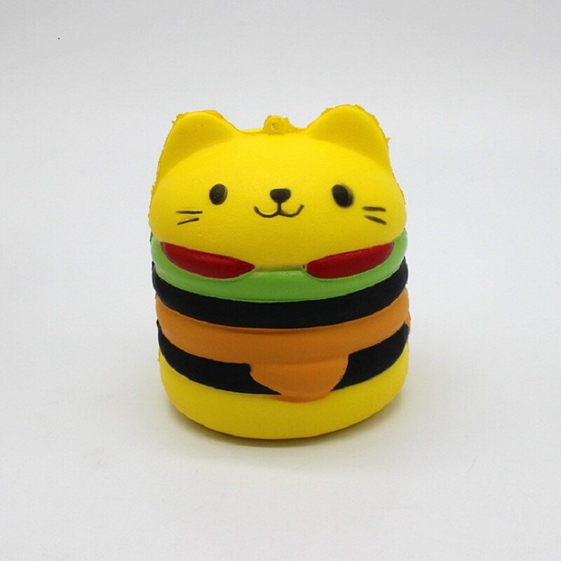 Jumbo Squishy Squeeze Trage Rebound Speelgoed PU Simulatie Leuke Burger Kat Anti-stress Decompressie Speelgoed of Voor kinderen