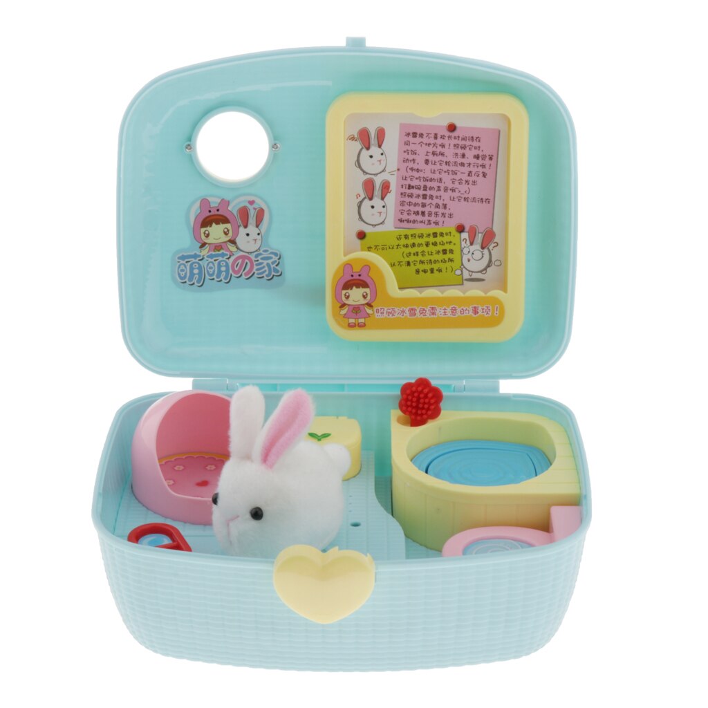Giochi Di Imitazione animale domestico Casa di Gioco impostato Giocattoli, gatto/Coniglio/Casa Di Pollo Custodia per il trasporto Giochi Di Imitazione Giocattoli per i bambini I Ragazzi E le ragazze: coniglio