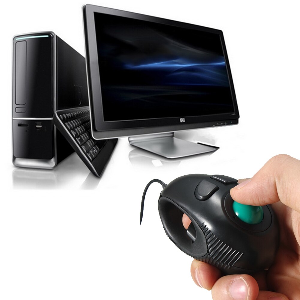 Gamepad Finger Handhold 4DB Mini Trackball Game Mouse Mice Thumb Control For Win7,Win8 ME/ XP/ NT PC Computer
