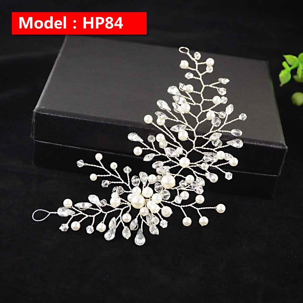 wedding hair accessories bridal hair flower hair piece Bridesmaid hair comb pearl hair clip Silver rhinestones hair jewelry: HP84