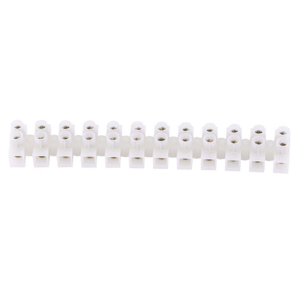 10 Stuks Barrier Terminal Blokken 360V 10A Dual Rij Schroef Terminals 12 Manier Strip Blok Voor Elektrische Bedrading Draad connector Strips