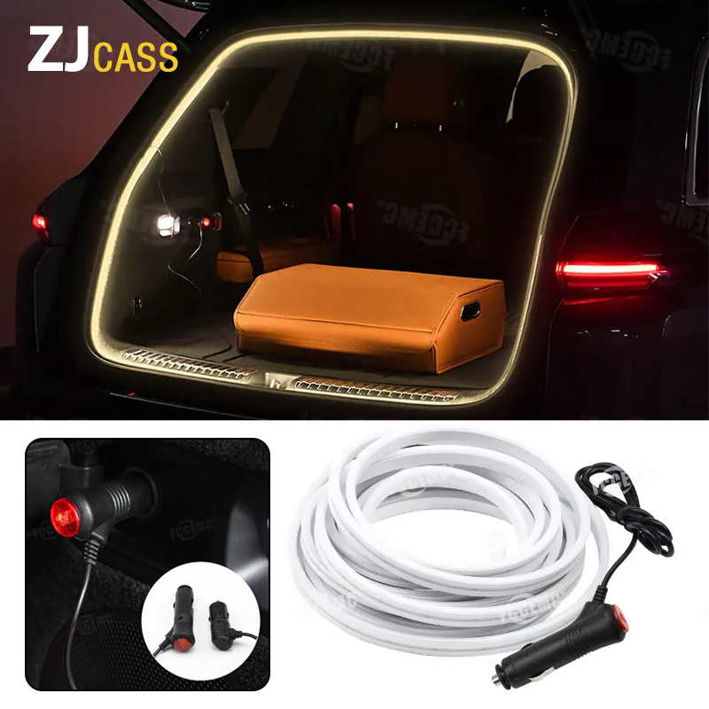 Universele Auto Kofferbak Licht 12V Auto Led Bagageruimte Verlichting 5M Kan Worden Gesneden Waterdichte Sensor Lichtbalk Auto Accessoires