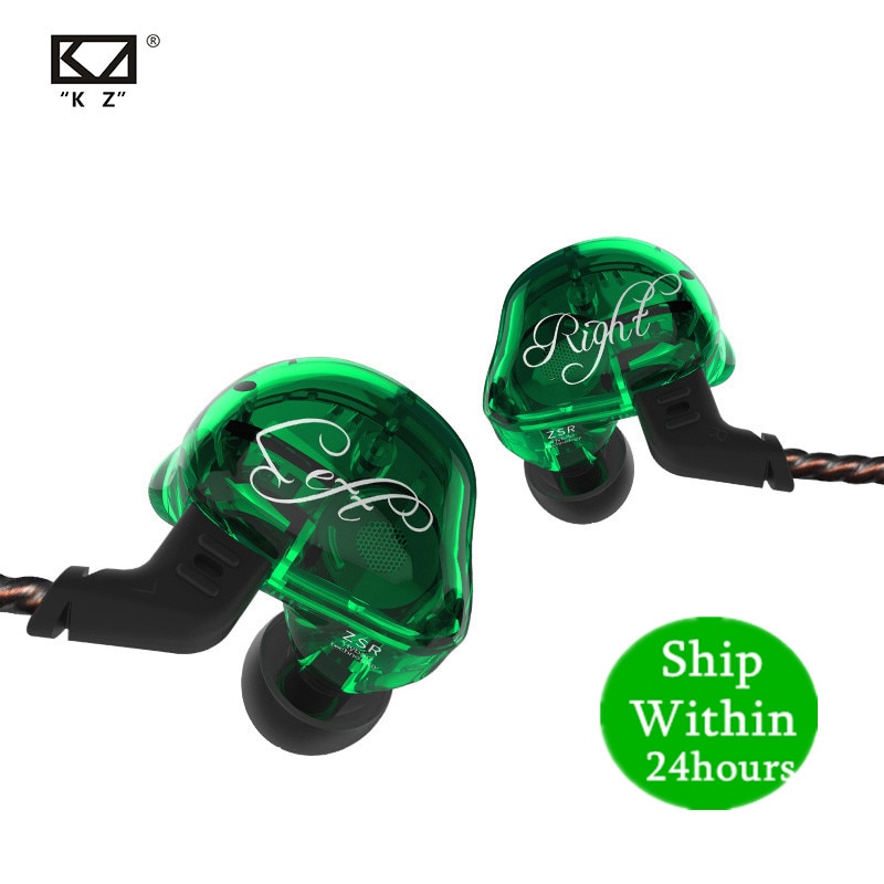 Kz Zsr 1DD + 2BA Hifi Sport In-Ear Oortelefoon Dynamische Driver Noise Cancelling Headset Vervanging Kabel AS10 ZS10 zst