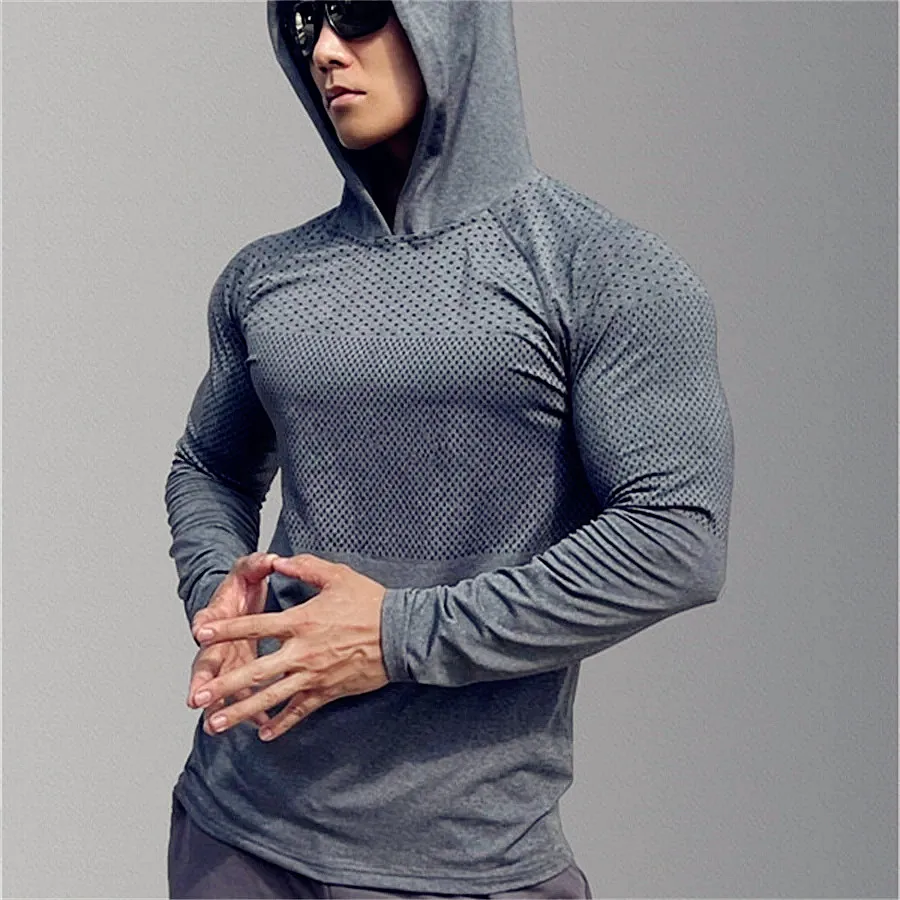 Männer Fitness Laufen Sport Hoodies Fitnessstudio Jogger Mit Kapuze 2024 Neue draussen Sport Sportlich Kleidung Männlich Ausbildung Sweatshirt Spitzen