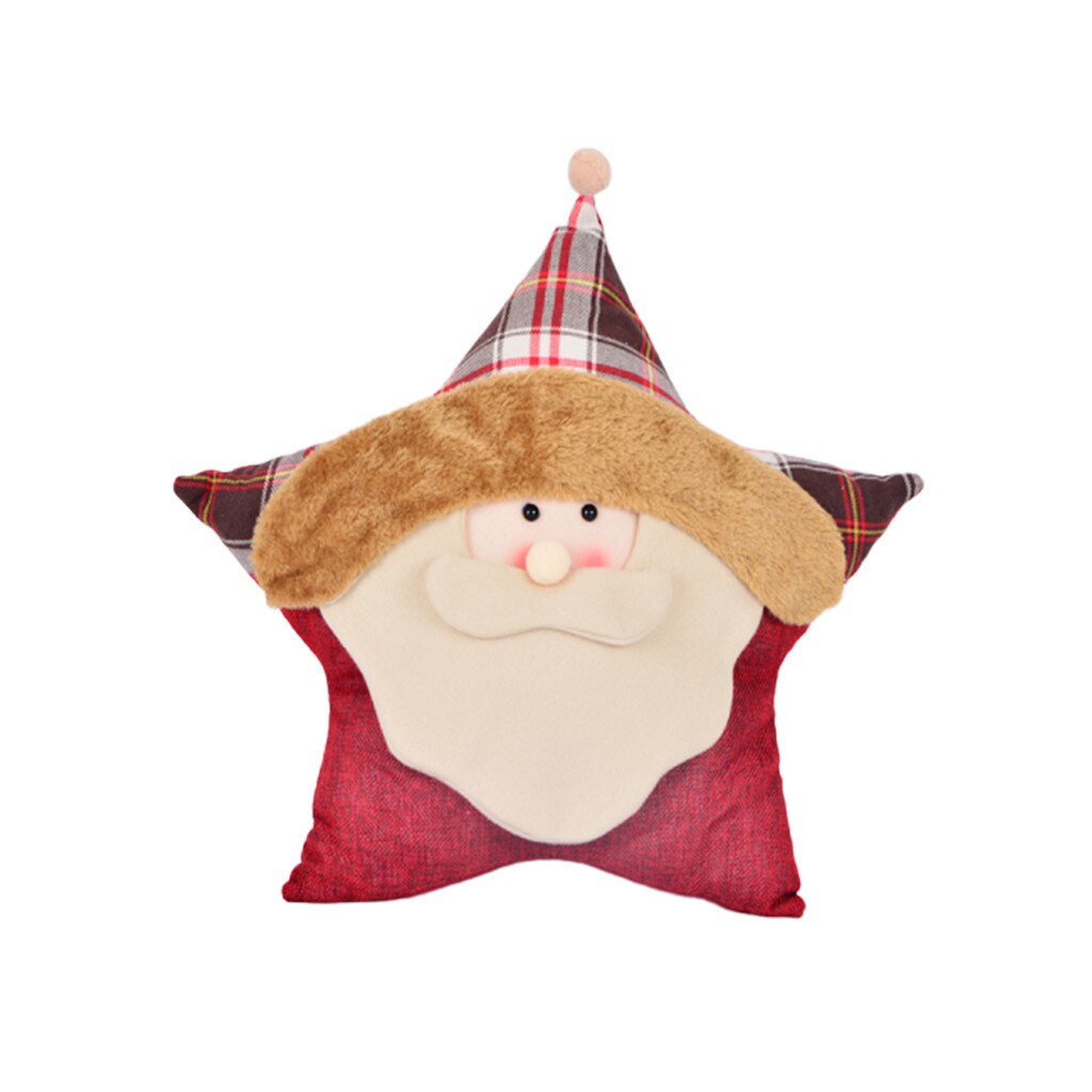 Kerst Doek Katoen Zacht Kussen Sofa Taille Pad Gooi Pad Woondecoratie Kussen Nieuwjaar Home Decor Cojines Decorativos Para: C