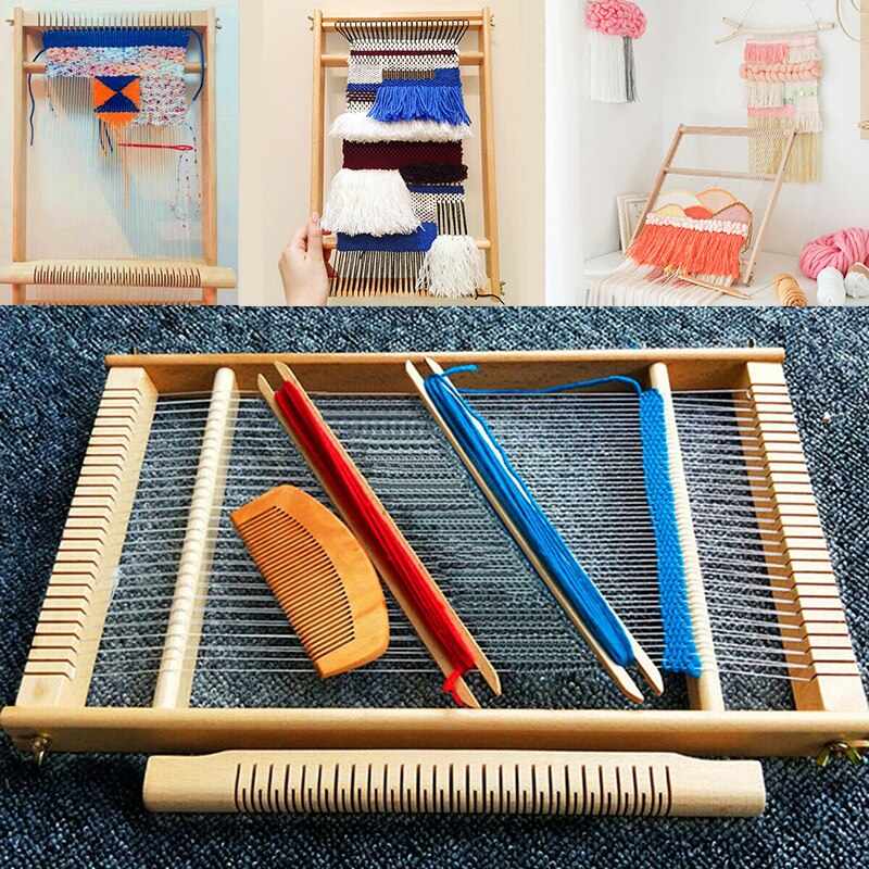 Looms Wooden Tapestry Hand-Knitted Machine DIY Woven Set Weaving Loom Kit
