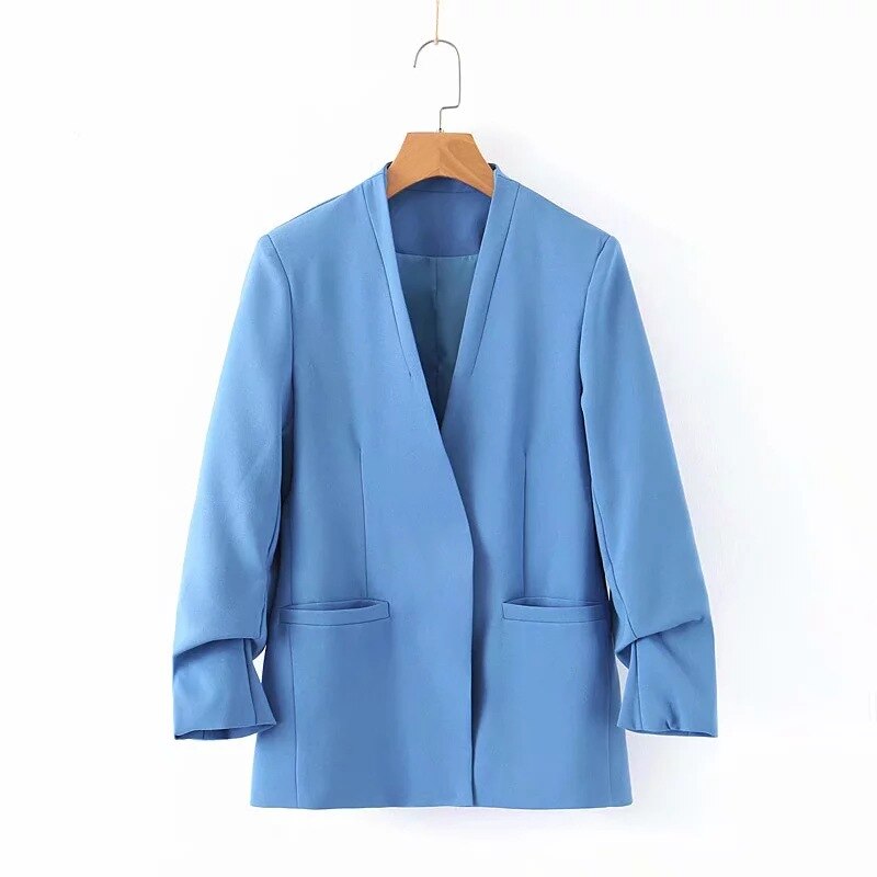 Buksedress 2- delt sett til kvinner blazer jakke & bukse kontor dame slank uformelt kommode til kvinner høst: Jakke / M