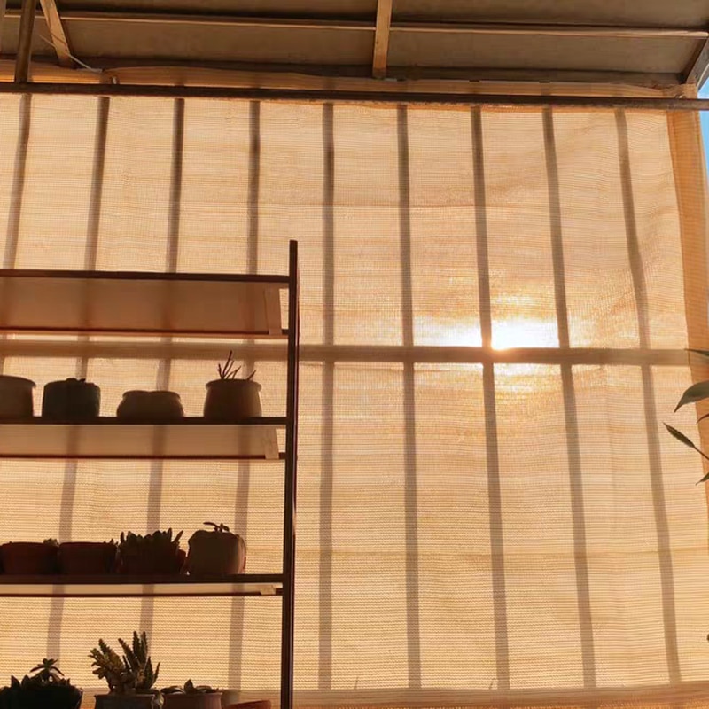 Beige 90% Sun Shade Rate Net Thick High Density Partly Waterproof Home Garden Awning Fishpond Sunblock Flowers Sunscreen Window