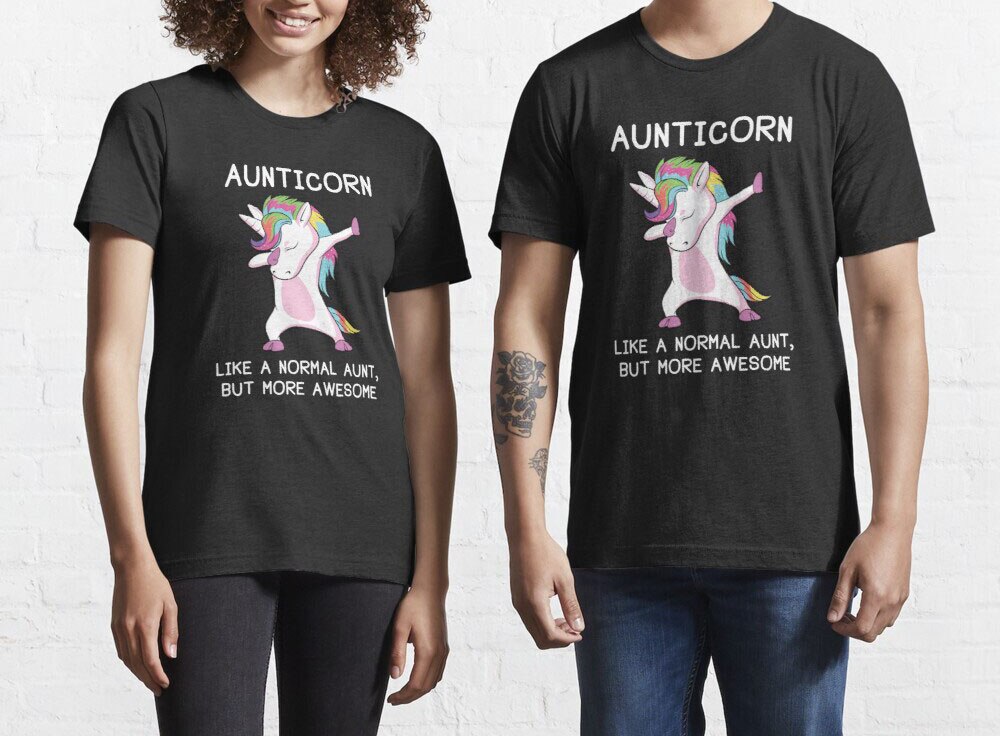 Aunticorn Unicorn Aunt 100% cotton short sleeve men T shirt casual o-neck summer street style cool funny loose T-shirt