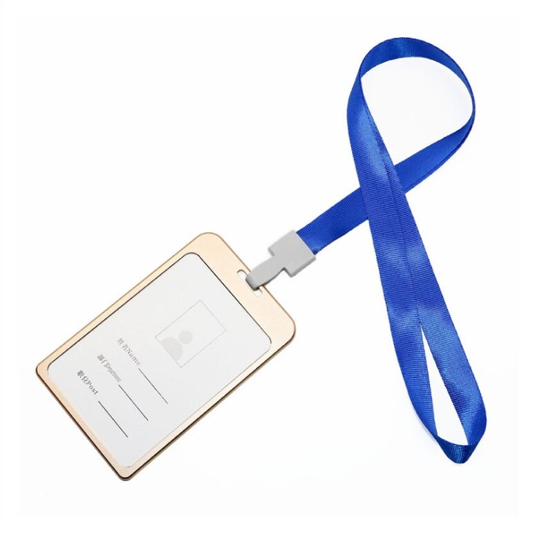 Aluminiums navnekortholdere med lanyard business arbejdskort id badge lanyard holder lodret metal id business case
