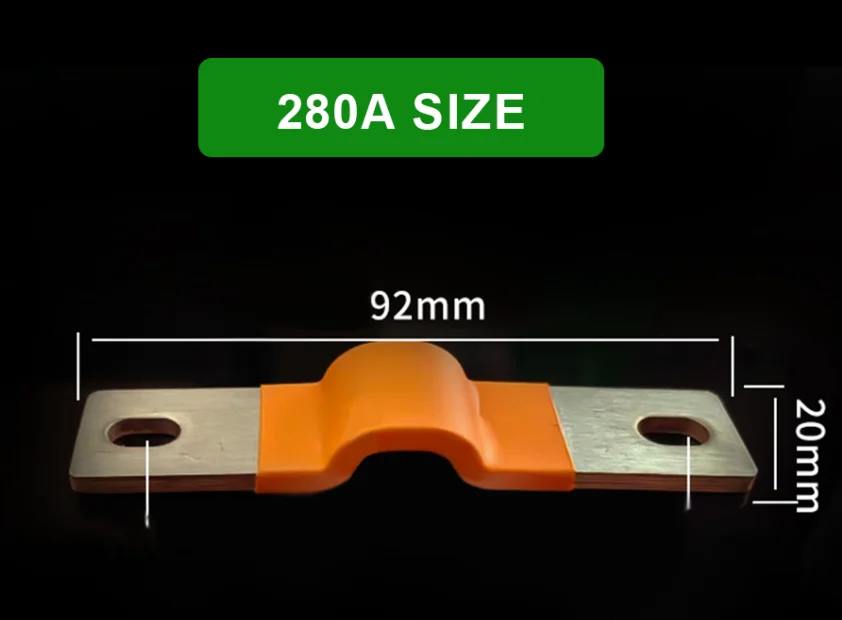 Flexible Bus Bar Flat Copper 2 Hole 4 Hole Busbar 300amp 2mm/3mm 300A for 3.2V 3.7V 280Ah 320Ah Battery Pack Parts: Beige / 15A