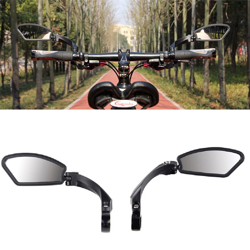 Hafny Fiets Rvs Lens Spiegel Mtb Stuur Side Veiligheid Achteruitkijkspiegel Racefiets Fietsen Flexibele Achteruitkijkspiegel Spiegels: MR-080 1 Pair