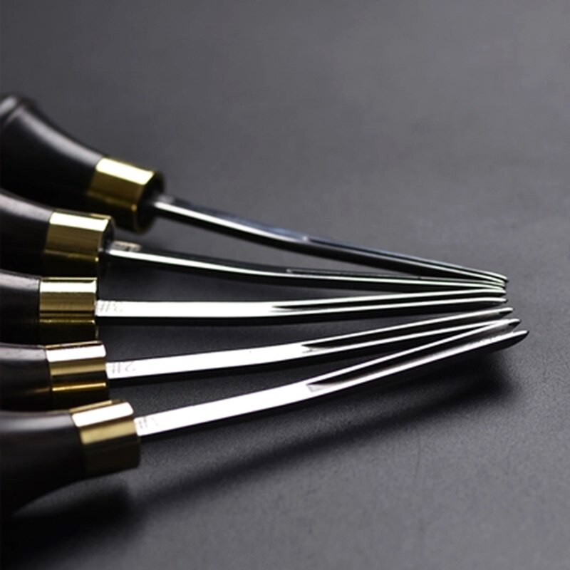 DIY Leathercraft Edge Beveler Wood Handle Edge Cutting Skiving Beveling Leather Craft Tools For