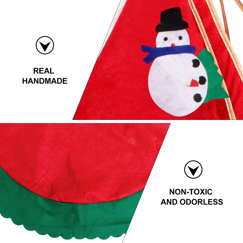 1Pc Christmas Tree Skirt Decorative Props Party Tree Apron Floor Ornaments