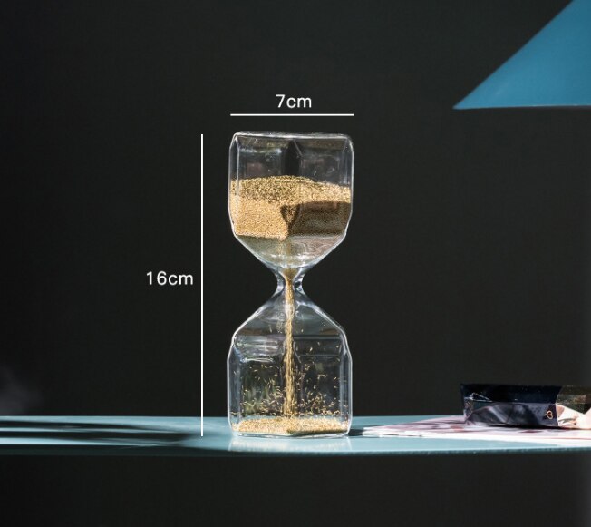 Nordic Simple Sand Hourglass Timers Bedroom Study Office Hotel Living Room Modern Decoration Glass Hourglass Accessories: C 16X7CM