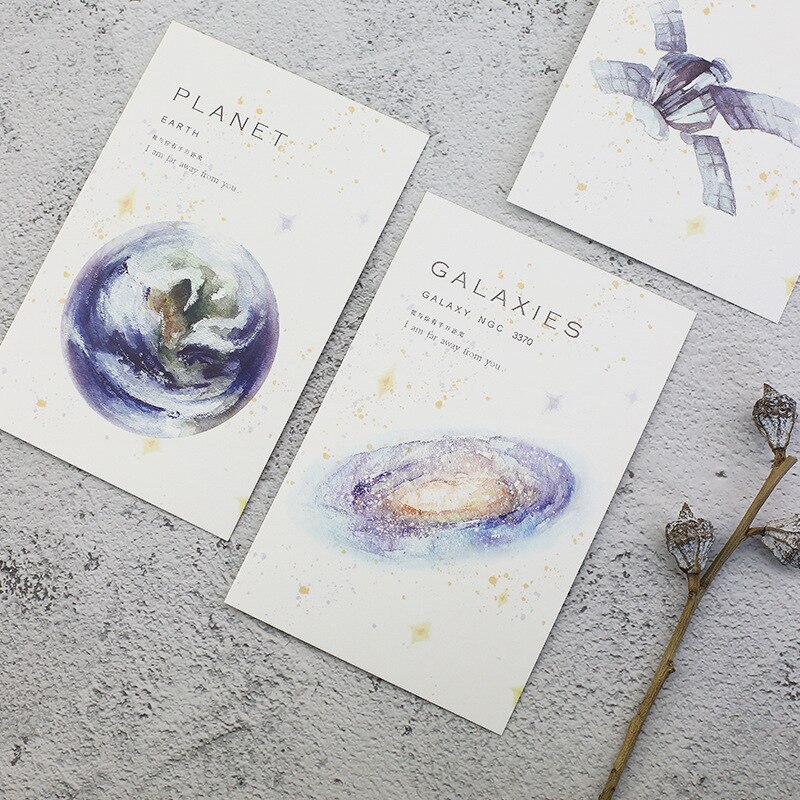 30 stk /350g hvit kartong astronaut postkort kartong papir kortproduksjon rekvisita bullet journal skrive hilsen