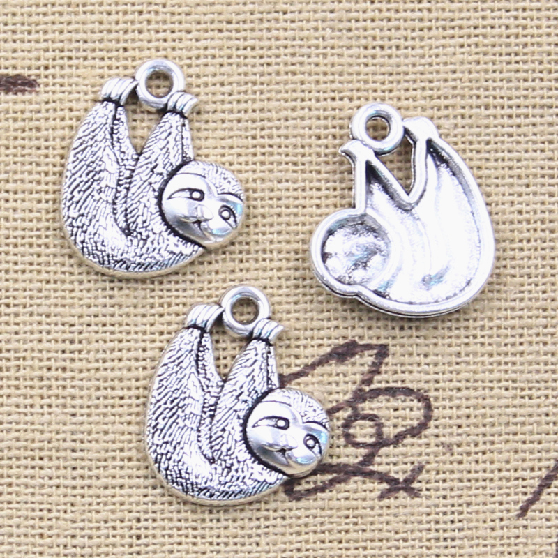 15 stuks charmes luiaard koala beer 18x15mm antieke zilveren kleur hangers maken diy handgemaakte tibetaanse vinding sieraden