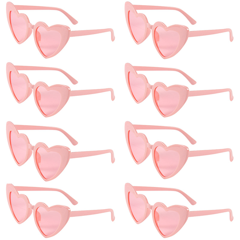 6/8 Stück Bachelorette Junggesellinnenabschied Weiß Rosa Sonnenbrille Herz Brille Braut zu sein Brautjungfer Hochzeit Brautparty Dekore: Licht Gelb