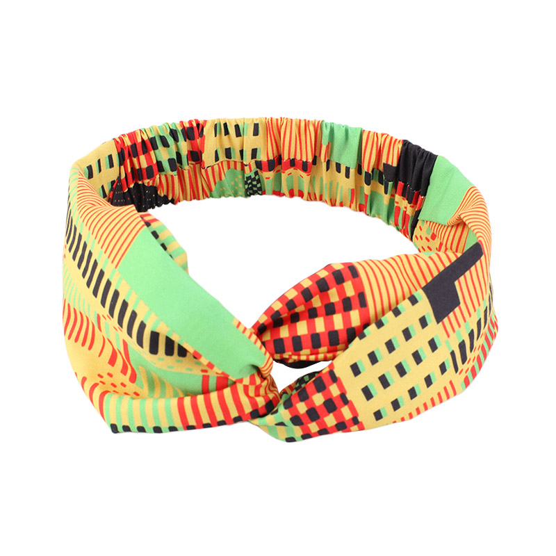 Afrikaanse Gedrukt Twist Hoofdband Vrouwen Sport Elastische Headwrap Haar Sjaal Breed Stretch Haarband Bandana Haaraccessoires: Abrikoos