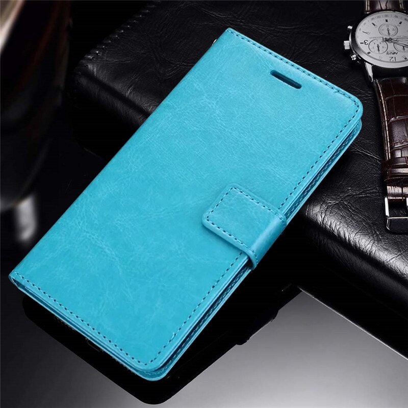 J2 Pro J250F/DS Funda de cuero de lujo para Samsung Galaxy J2 Core SM-J260F/DS cartera Capa suave TPU cubierta de silicona: J2 Core / Blue