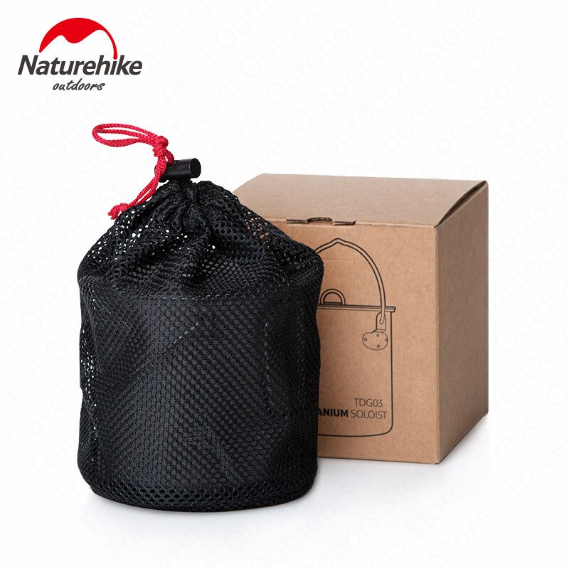 Naturehike na wolnym powietrzu kemping naczynia tytanowy garnek patelnia zastawa stołowa Ultralight 83-116g patelnia 0.8-1.3L garnek podróżowanie piesze wycieczki piknik