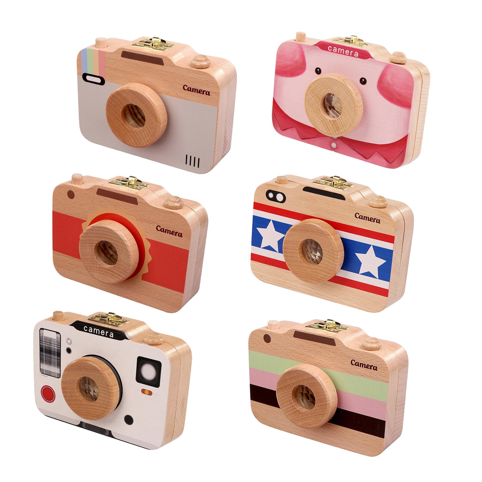 Baby Tooth Box Kids Keepsake Organizer Camera Box for Baby Teeth and Hair