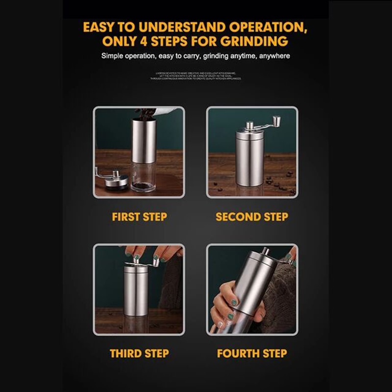 Coffee grinder mini stainless steel manual manual coffee bean grinder grinder kitchen tool grinder