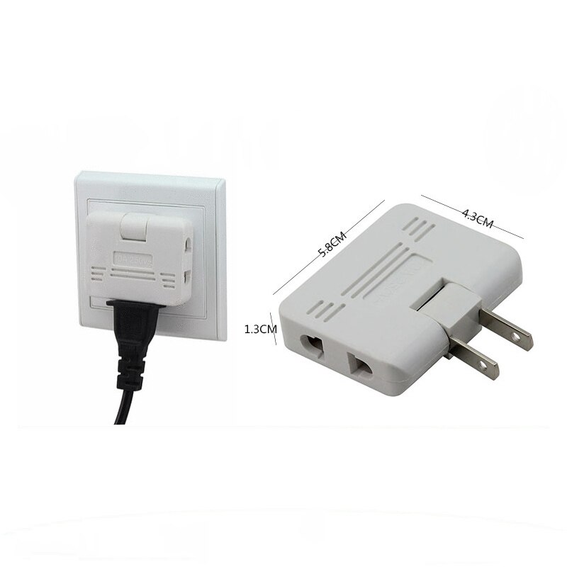 3PCS Plug Mini Outlet Power Converter Rotate Charger Wall Socket Adapter Splitter Converter Socket One To Three Power Conversion