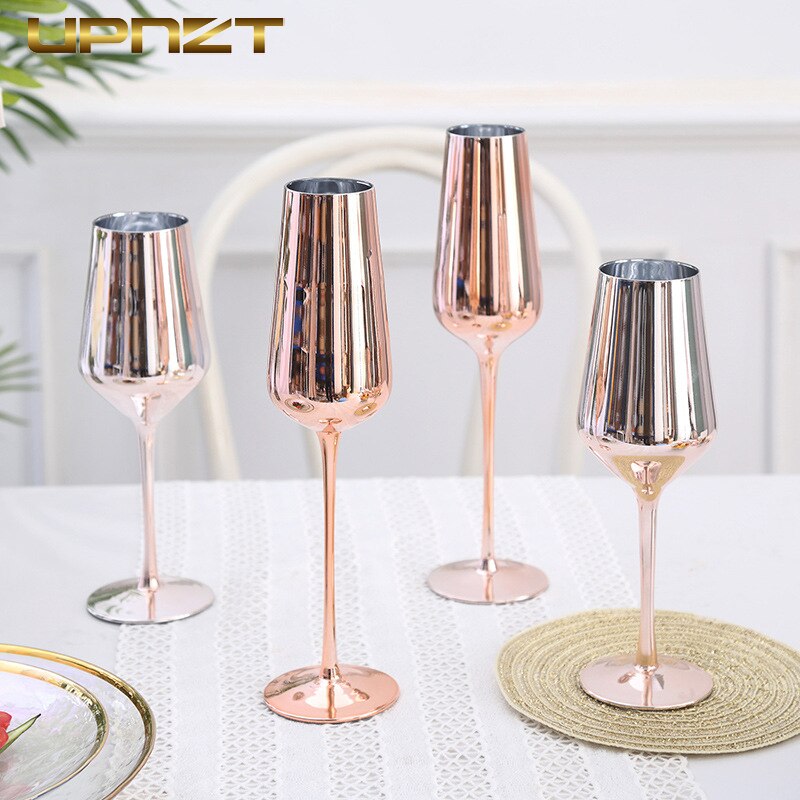 Gobelets de Champagne pour mariage en verre | Verre à vin rouge de luxe, vaisselle de bar, verres de table en cristal