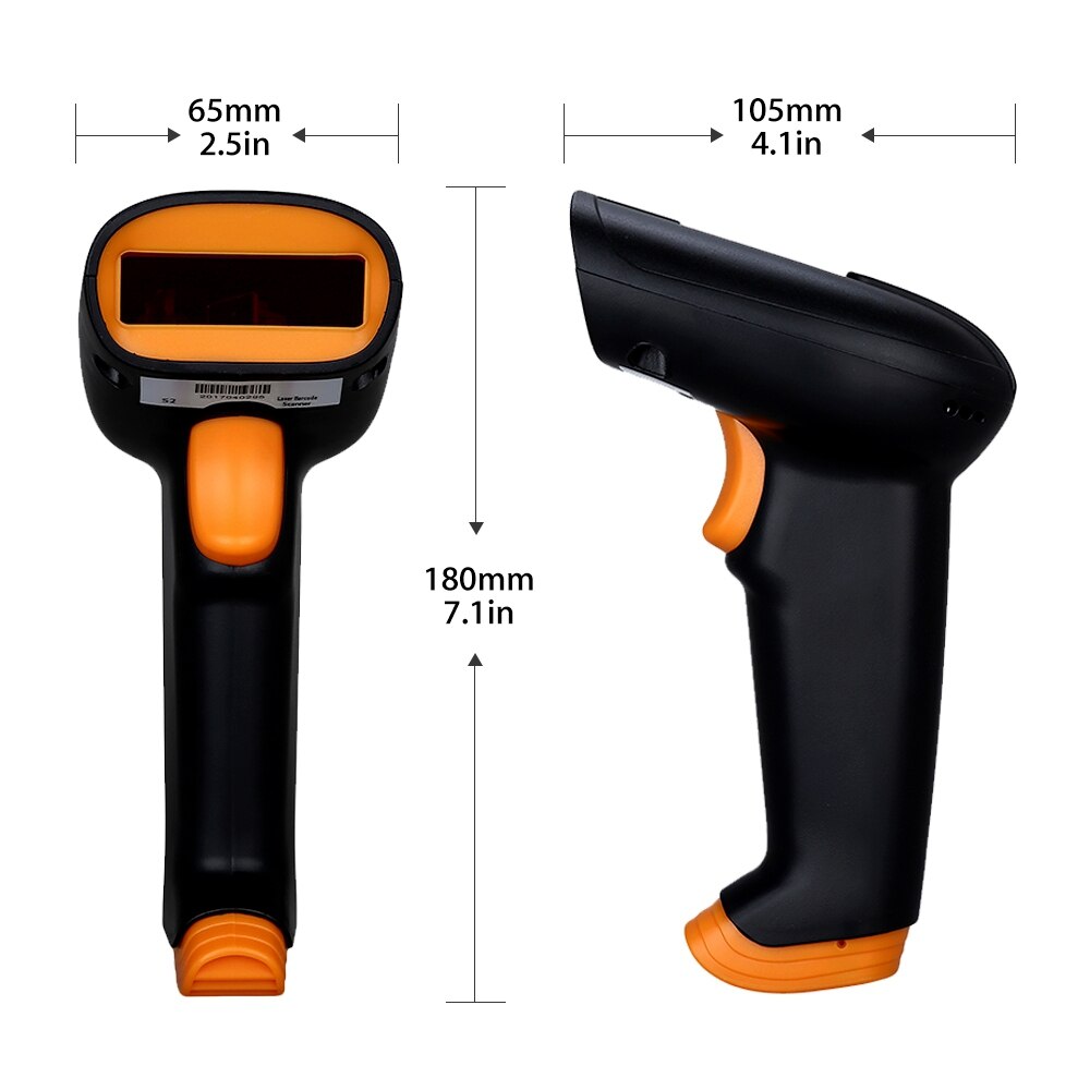 RD-S5 lector de código de barras 2D, lector de código de barras QR con cable PDF417, escáner de código de barras portátil para Windows/Mac Terminal POS