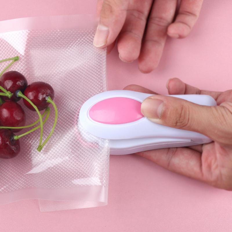 Draagbare Mini Afdichting Huishoudelijke Machine Warmte Sealer Capper Foodsaver Voor Plastic Zakken Pakket Mini Gadge