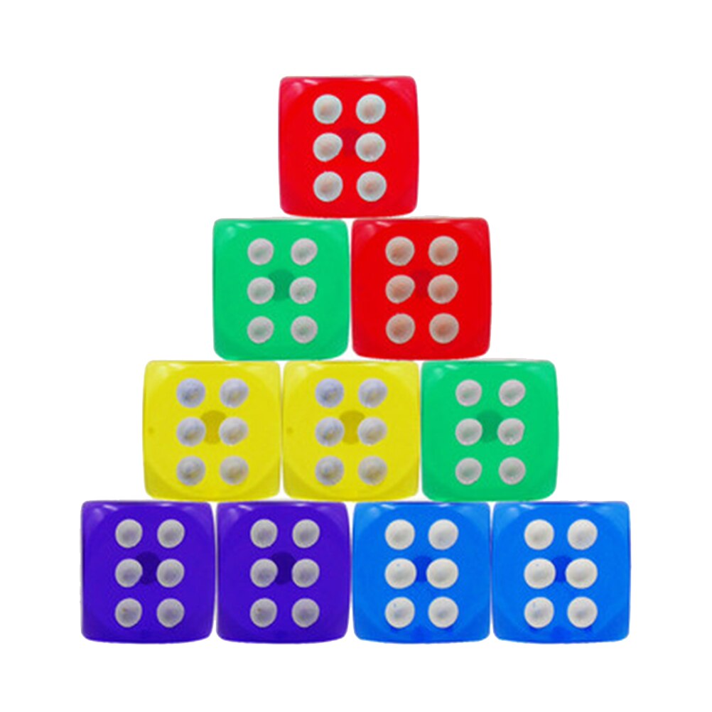 50 dés carrés 6 côtés transparents 16mm dés dés solides dés acryliques pour la fête du mexique KTV Yahtzee