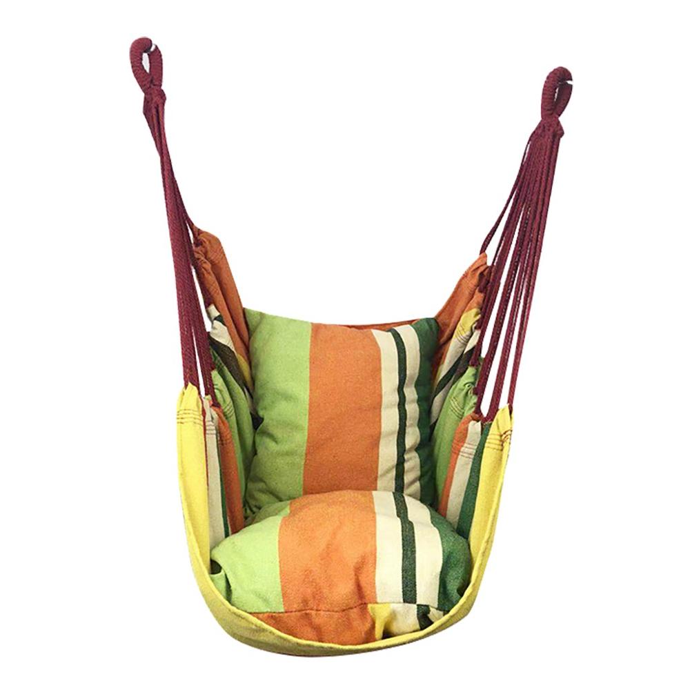 200kg Garden Hang Chair Swinging Indoor Outdoor Furniture Hammock Hanging Rope Chair Swing Chair Seat portable camping seat: YELLOW