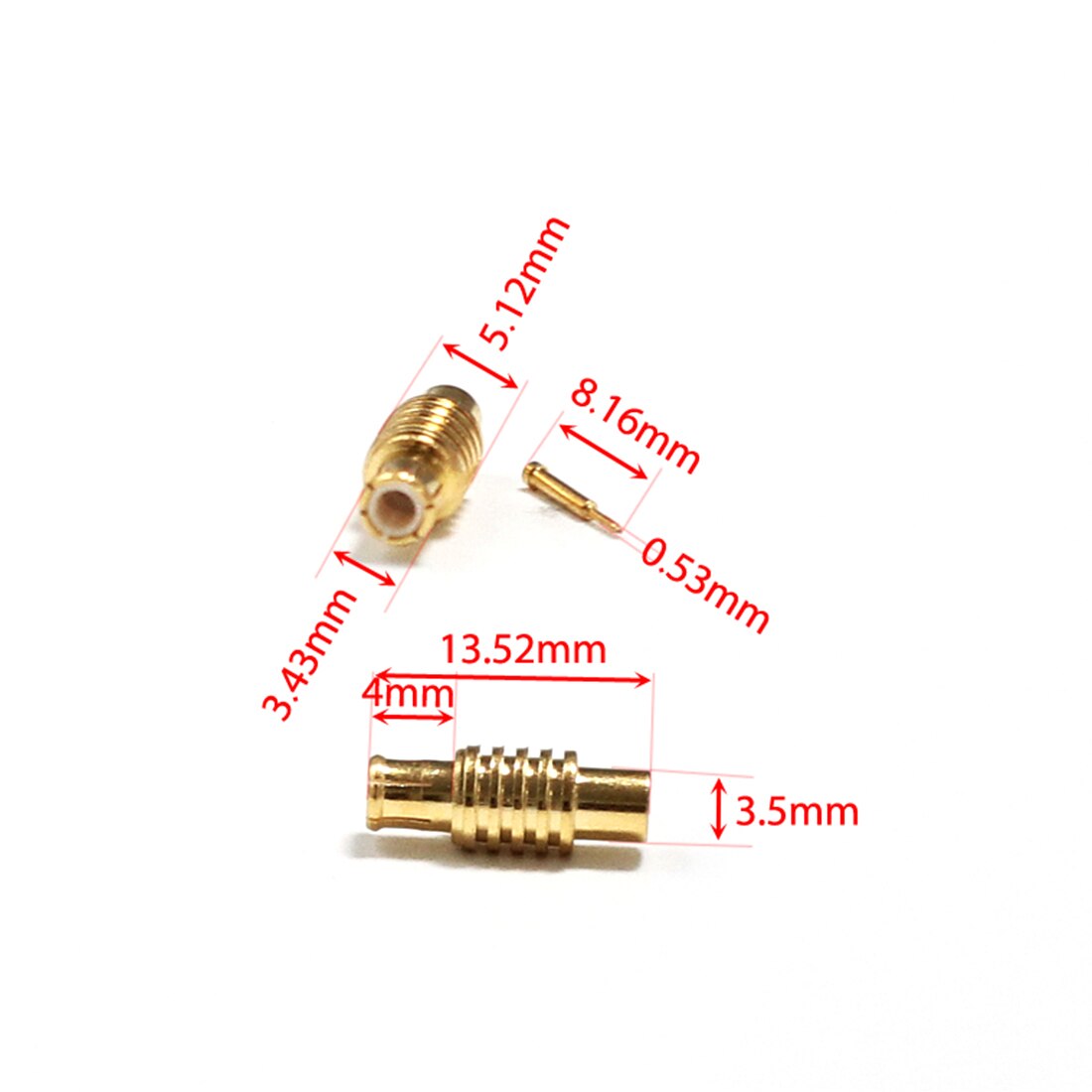 1 stück MCX Stecker RF Koax-konverter-kabel Connector solder post Gerade RG405, 086 "Vergoldet