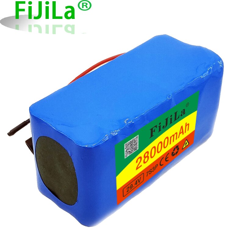 7 s 3p 24v 28ah 18650 batteri li-ion batteripakke 29.4v 28000 mah elektrisk sykkel moped / li-ion batteripakke med bms + lader