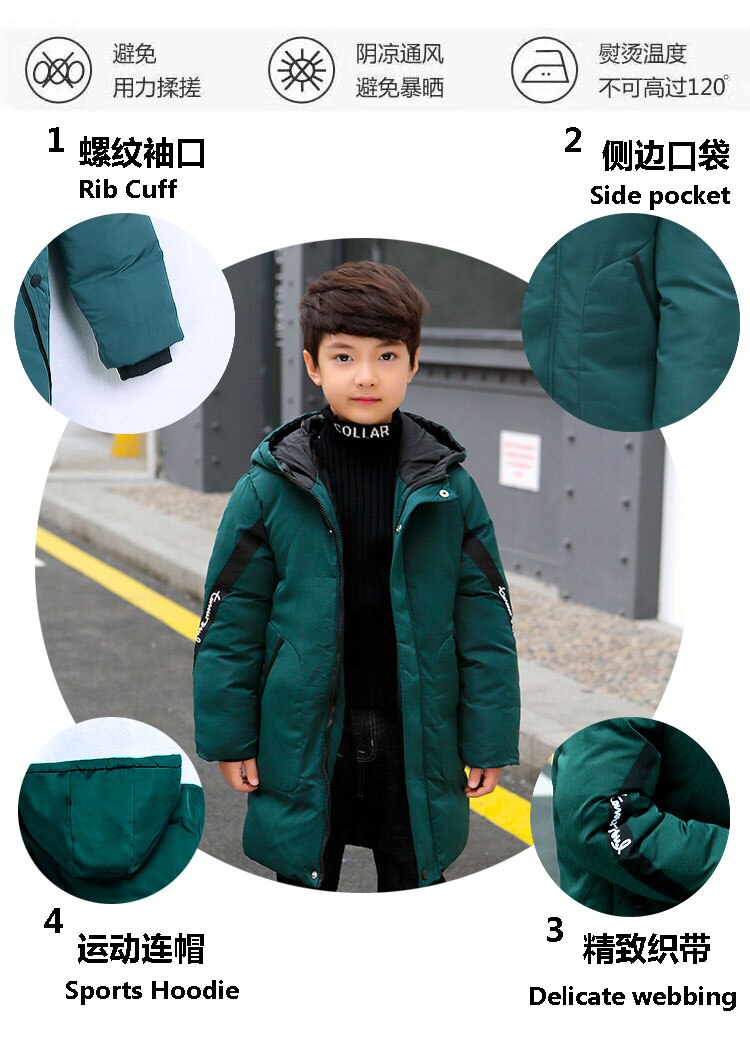 Chaquetas de algodón para niños y niñas, ropa de invierno de-30 grados, traje de nieve, Parka cálida, abrigo grueso, prendas de vestir para adolescentes